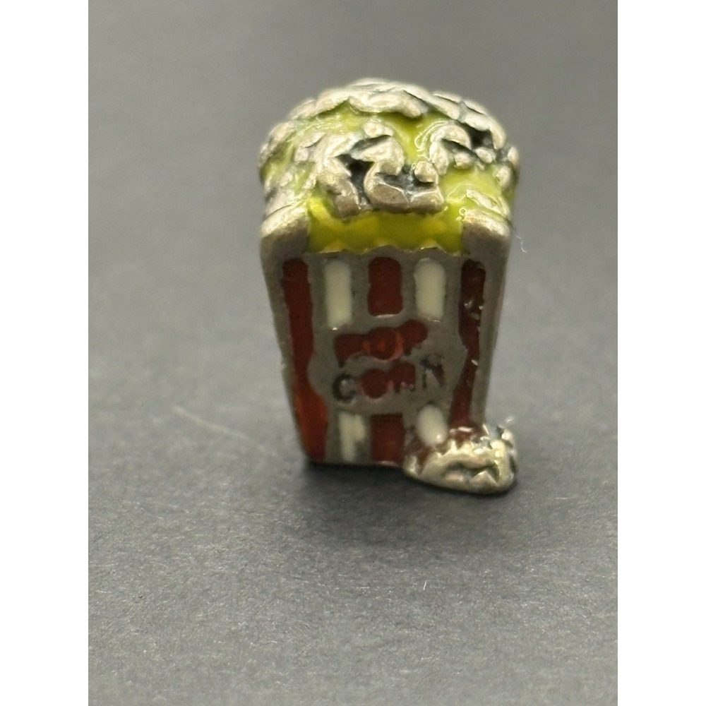 Vintage Sterling Silver European Popcorn Charm 925 F24